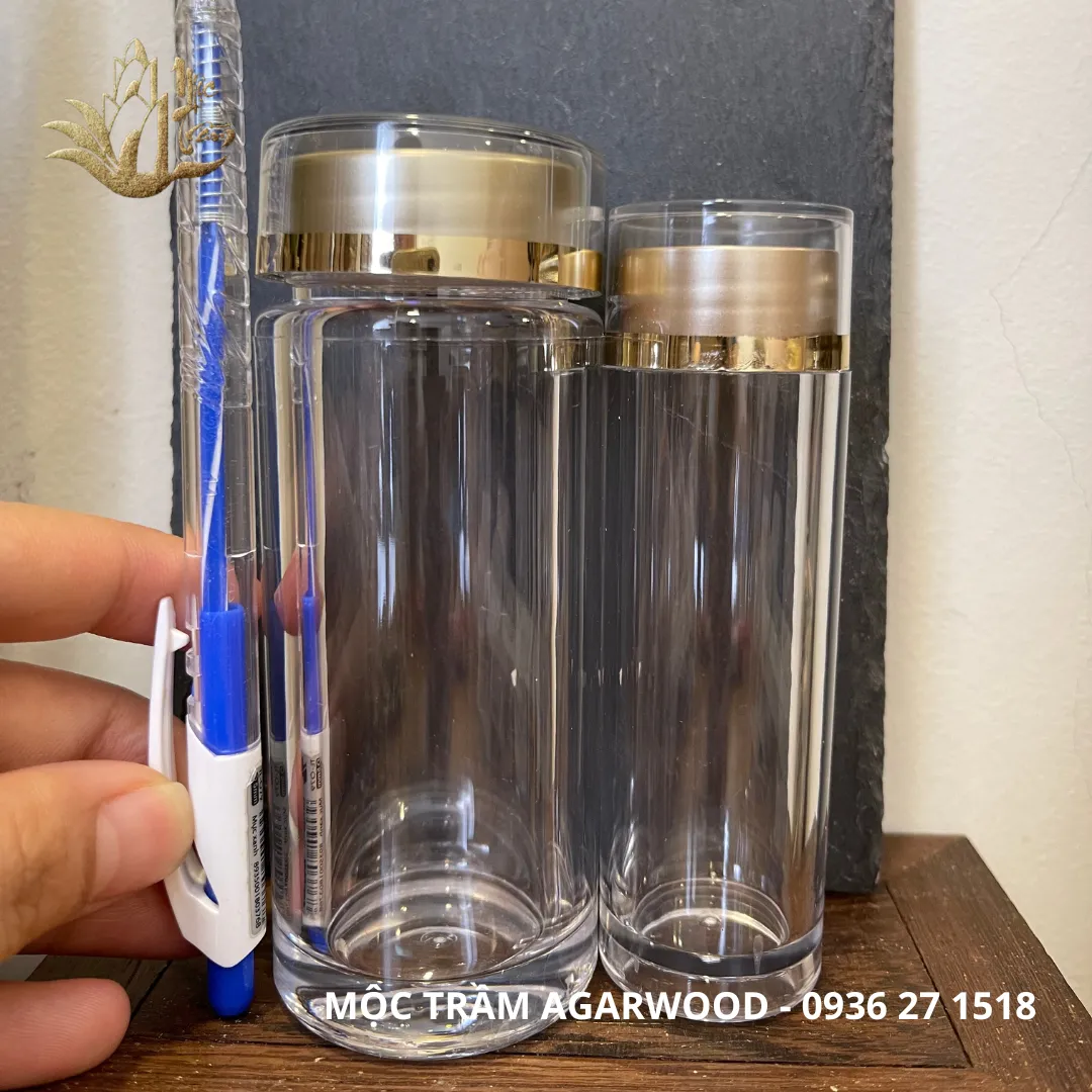 Premium Clear Acrylic Jar – Storage &amp; Display Container for Agarwood Bracelets, Saffron &amp; Feng Shui Jewelry (3×10cm)